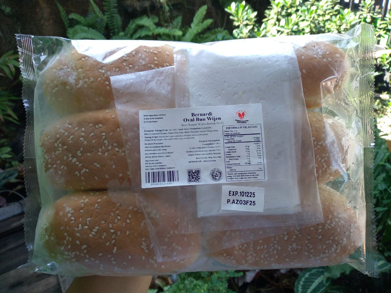 Roti Buns Wijen Oval isi 6