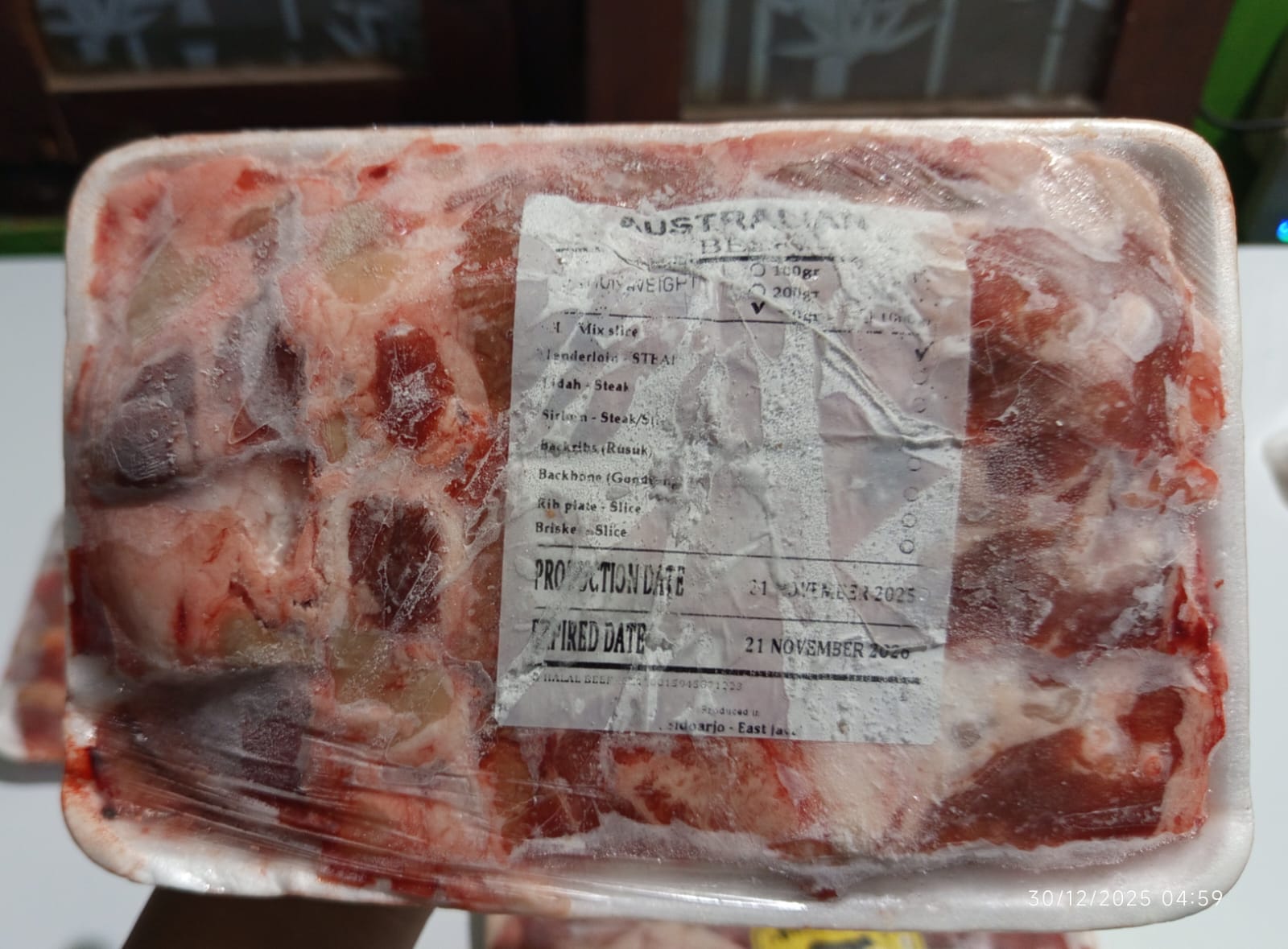 Daging Slice Australian Mix Fat