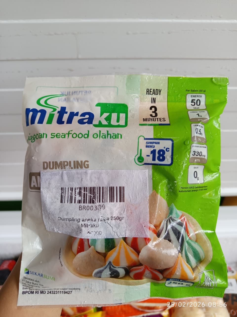 Dumpling aneka rasa 250gr Mitraku